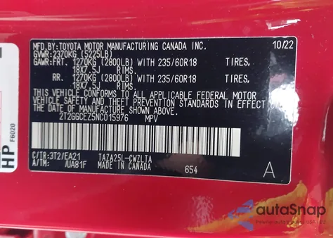 2022 Lexus Nx 350 Premium z USA, uszkodzony, nr VIN 2T2GGCEZ5NC015976